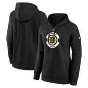 Women's Fanatics Black Boston Bruins Authentic Pro Core Secondary Fleece Pullover Hoodie